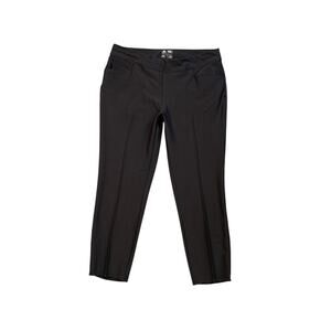 Adidas Pants Women M Medium Black Pull On Slit Pockets Performance Tapered Ankle